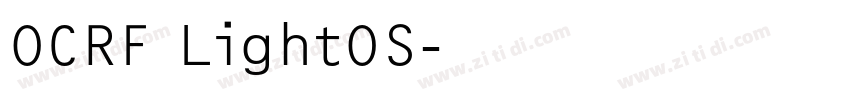 OCRF LightOS字体转换